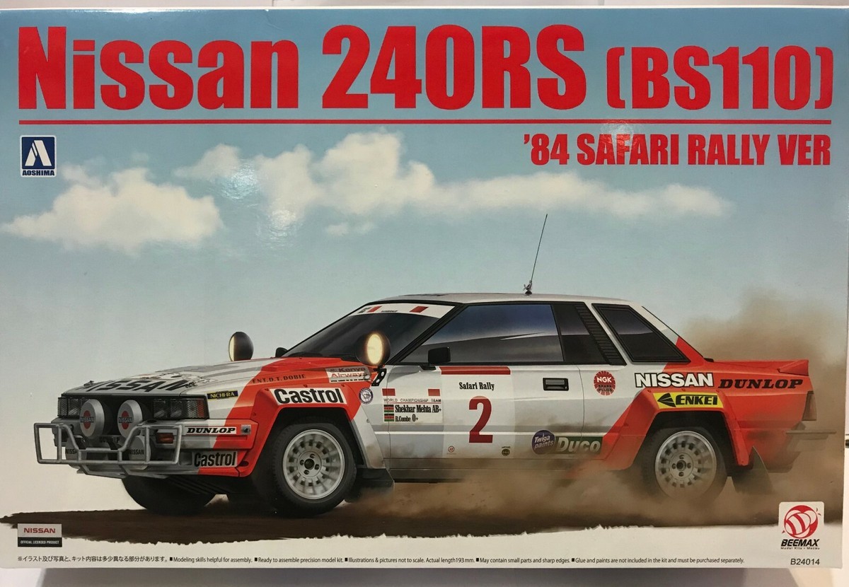 1/27　AOSHIMA BEEMAX Nissan 240RS AOSHIMA-B24014 Kit 1/24 Nissan 240RS #2 BS110 Safari Rally