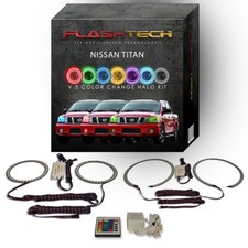 RGB Angel Eye LED Halo kit with IR Remote for 2004-2014 Nissan Titan Headlights