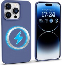 For iPhone 14 Pro Max MAGNETIC Case LAVENDER Thin Silicone Premium Cover 6.7"