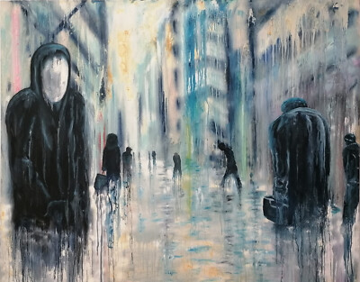 Liquidation II   Kunst Malerei Leinwand Abstrakt 180 x 146cm    Atelierauflösung