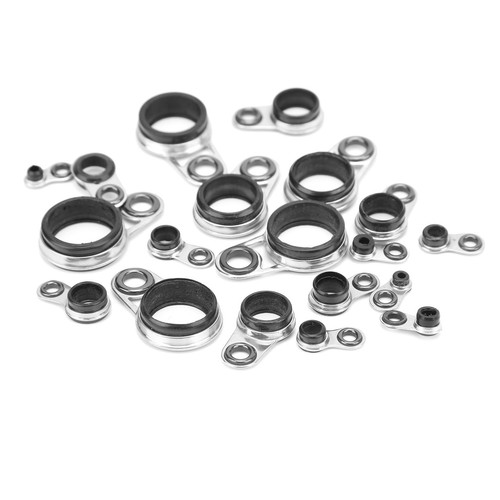 33Pcs Fishing Rod Guides Eyes Ring Raft Line Ring Fishing Rod Building HG - Picture 18 of 22