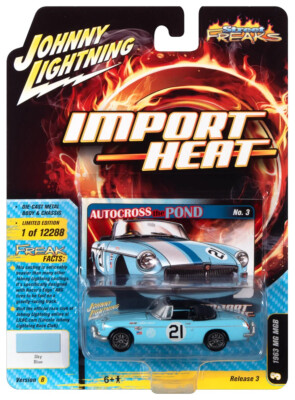 Johnny Lightning Street Freaks Import Heat 1963 MG MGB 1:64 Scale Diecast Car