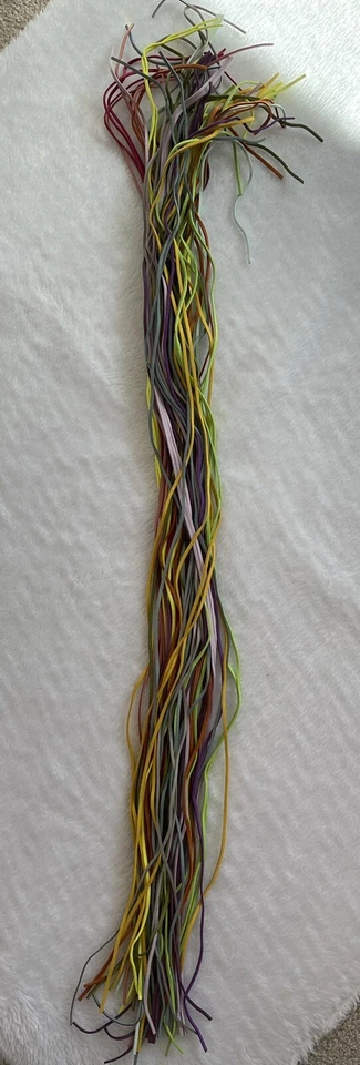 50 Strands (1m/ strand)- Grab bag flat Faux Suede Cord lace Mixed Colors 3x1.5mm - Image 2 of 2