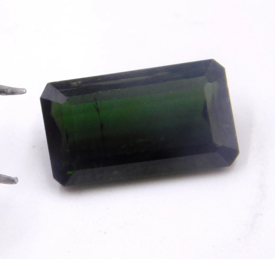 Piedra preciosa suelta corte baguette turmalina cromada creada 7x13 mm 4,5 quilates 1 pieza P-3046 Foto 4 de 4