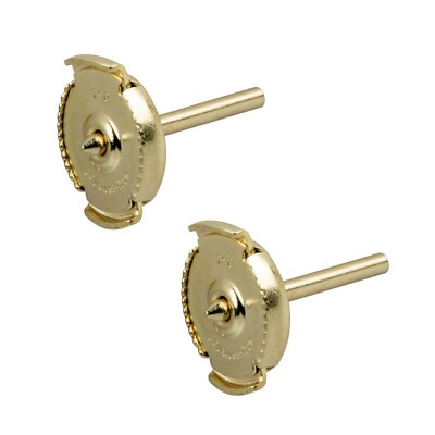 18 kt GOLD FEDERCLIP OHRRING RÜCKEN ROLLEN ALPA STIL GROSS KOMFORT