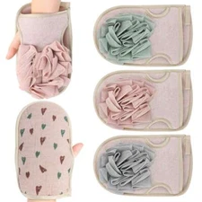 Double Sided Exfoliating Spa Bath Glove Shower Soap Hygiene Body Scrub Massage