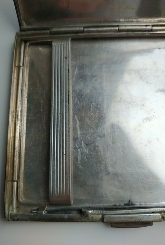 ARGENTO Tabacchiera Portasigarette misura mm.96,00 X MM.85,00 ALTEZZA MM.0,80 - Foto 3 di 9