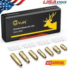 7PCS Bore Sight Set Bore Sighter Kit for 223/9MM/7.62X39/30-30/30-06/243/308/.45