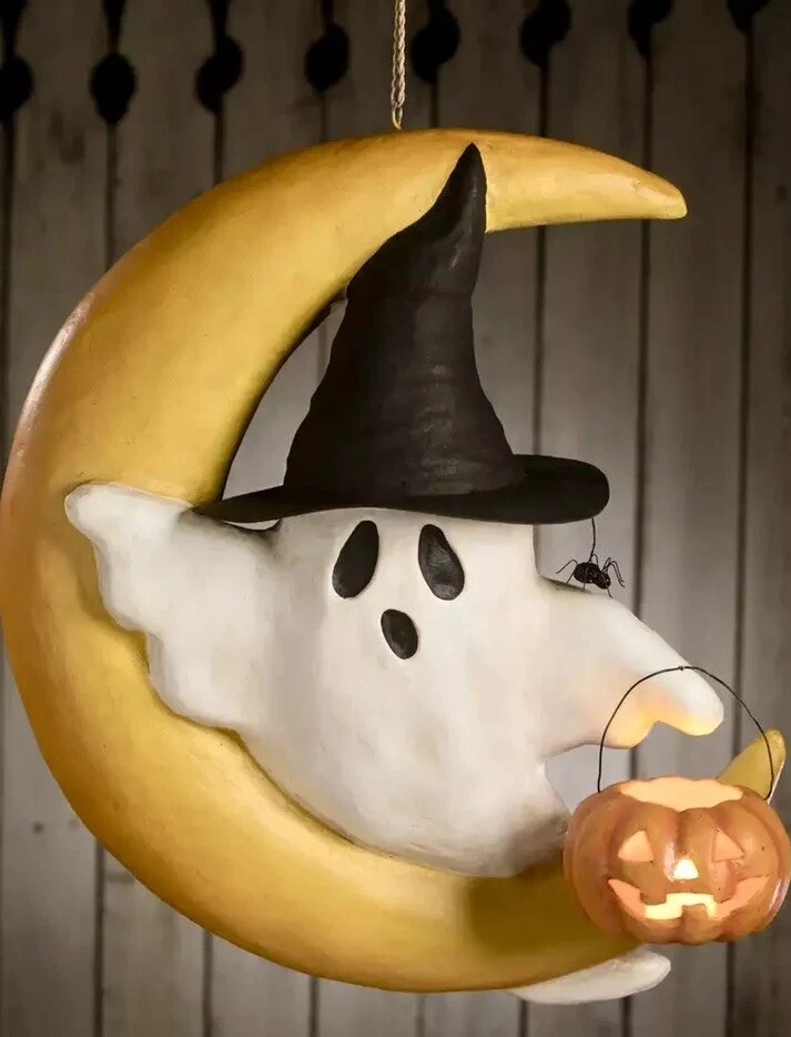 Bethany Lowe Ghoulish Moon Paper Mache