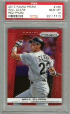 2013 Panini Prizm Will Clark Red Prizm PSA 10