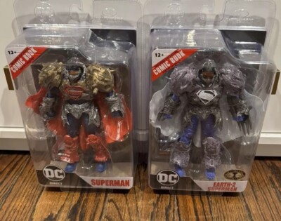 DC Multiverse Page Punchers Superman& Earth2 Superman Ghosts Of Krypton Figures