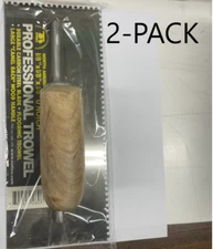 Notched Trowel (2-PacK) 1/8" x 1/8" x 1/8" U-Notch FREE SHIPPING