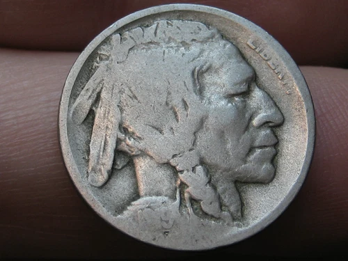 1919 D Buffalo Nickel 5 Cent Piece- VG/Fine Details