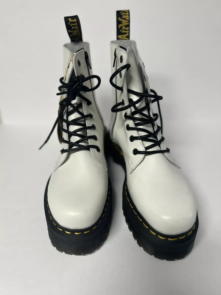 1460 Pascal Max Leather Platform Boots in White