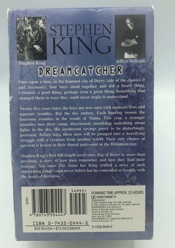 Stephen King Dream Catcher (2001 Audio Book Cassette) Jeffrey DeMunn Unabridged - Picture 2 of 6