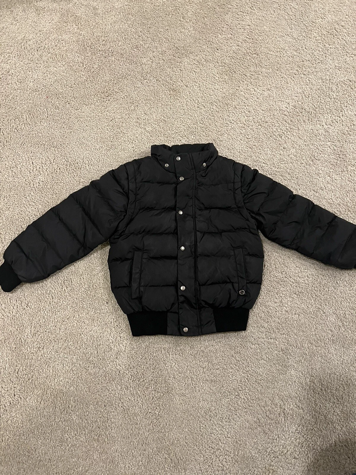 Gucci Kids Unisex Down Filled Black Puffer Jacket Coat Vest Size 8