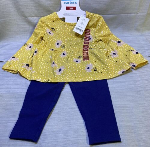 Carter's Girls Baby & Toddler 2-Piece Long Sleeve Top & Legging Outfit Set