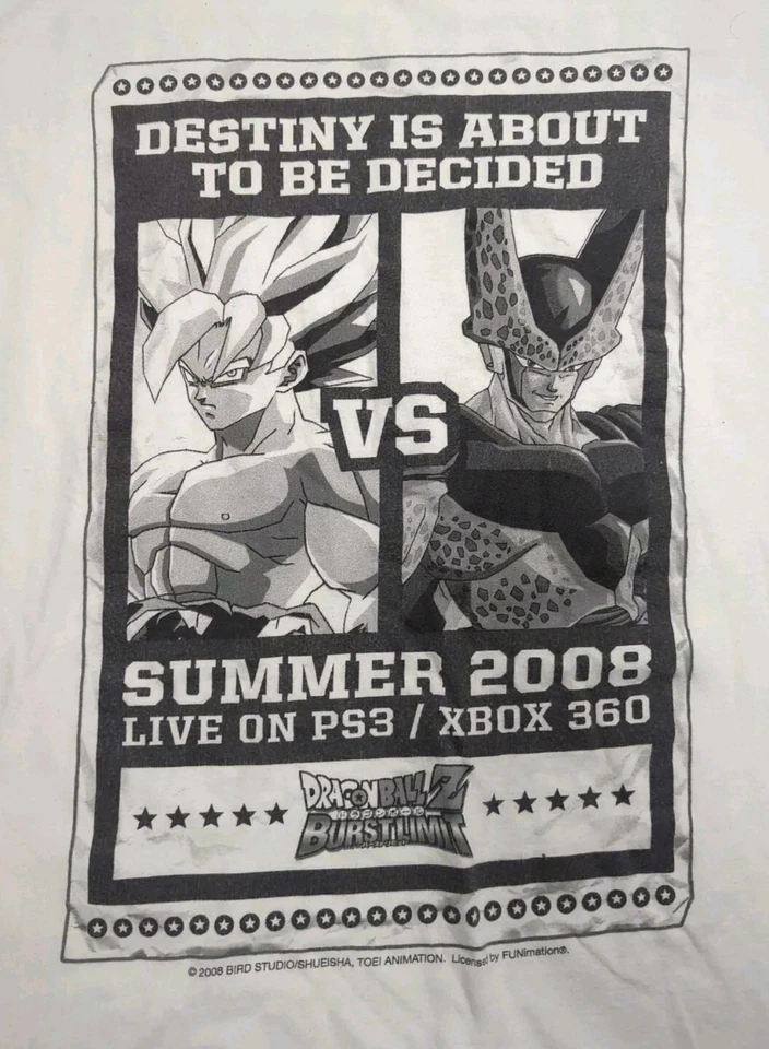 Camiseta Promocional Videojuego Dragon Ball Z Burst Limit 2008 Destiny Decided Foto 3 de 4
