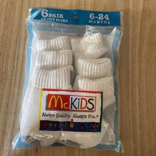 Vintage McKids 6 Pair Lo Cut Socks 6-24 Months Infant McDonald s NEW