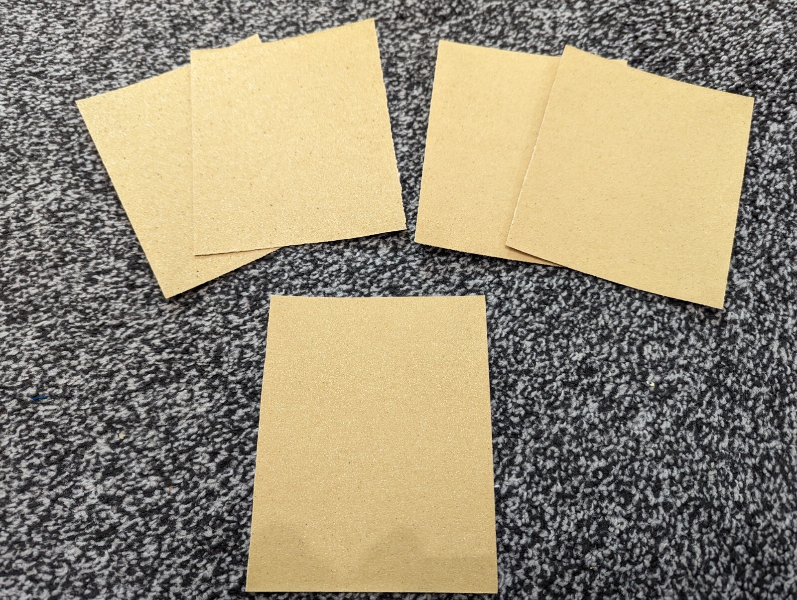 5 x Assorted Sandpaper Grades for Sanding Wood, Furniture, Metal