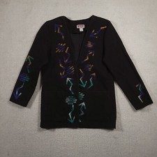 Vintage Wanted by Beads Beautiful Western Blazer Jacket Size Large Aztec Print