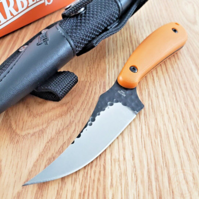 Marbles Skinner Fixed Knife 3.25'' Stainless Steel Blade Orange Synthetic Handle