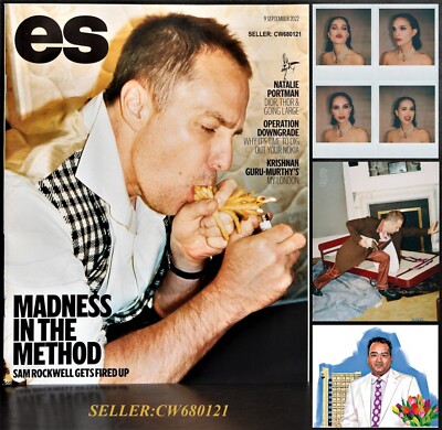 SAM ROCKWELL SEE HOW THEY RUN NATALIE PORTMAN KRISHNAN GURU-MURTHY ES MAGAZINE