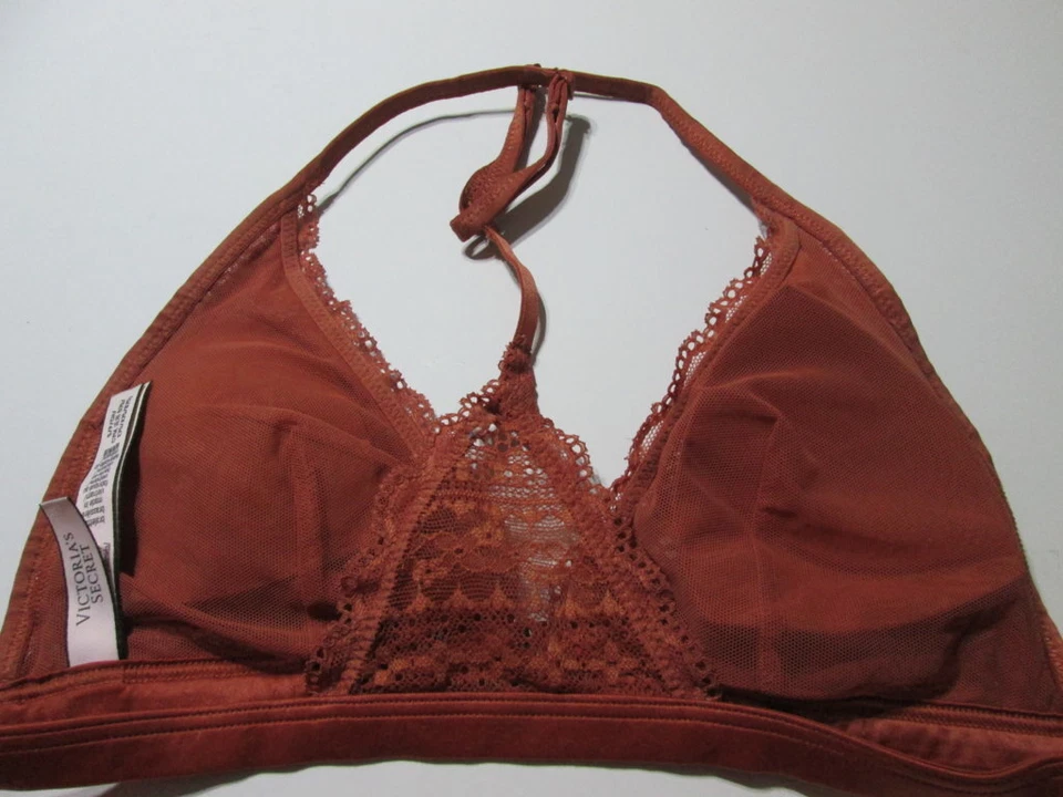 Victoria Secret Bra Size S Terracotta Wireless Lined Front Closure Racerback Foto 2 de 4