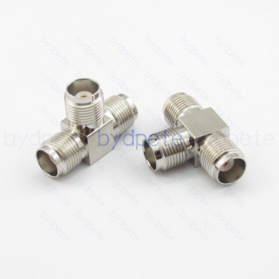 T type shape Three 3 TNC female jack Connector RF Converter Adapter
