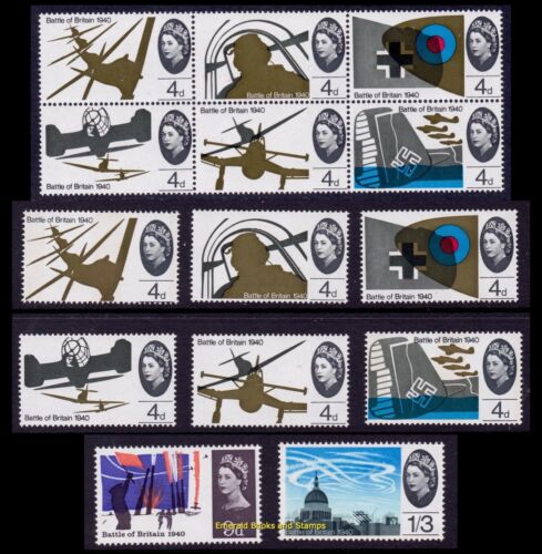 EBS Great Britain 1965 - Battle of Britain Anniversary - SG 671-678 phos - MNH** - Picture 1 of 10