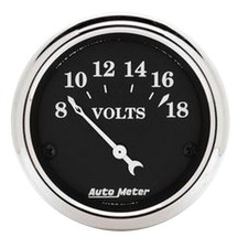 Autometer 1791 Old Tyme Black Voltmeter Gauge