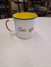 GOOGLE Logo Enamel Tin Mug / Cup Camping Metal OFFICIAL Vintage Rare Merch