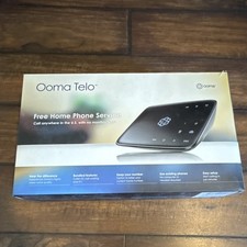 Ooma Telo VoIP Home Phone Adapter Black Ethernet Caller ID Call Waiting 911