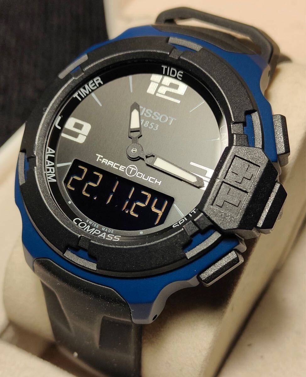 Tissot T-Race Touch Alarm Quartz Watch with Digital Analog Display
