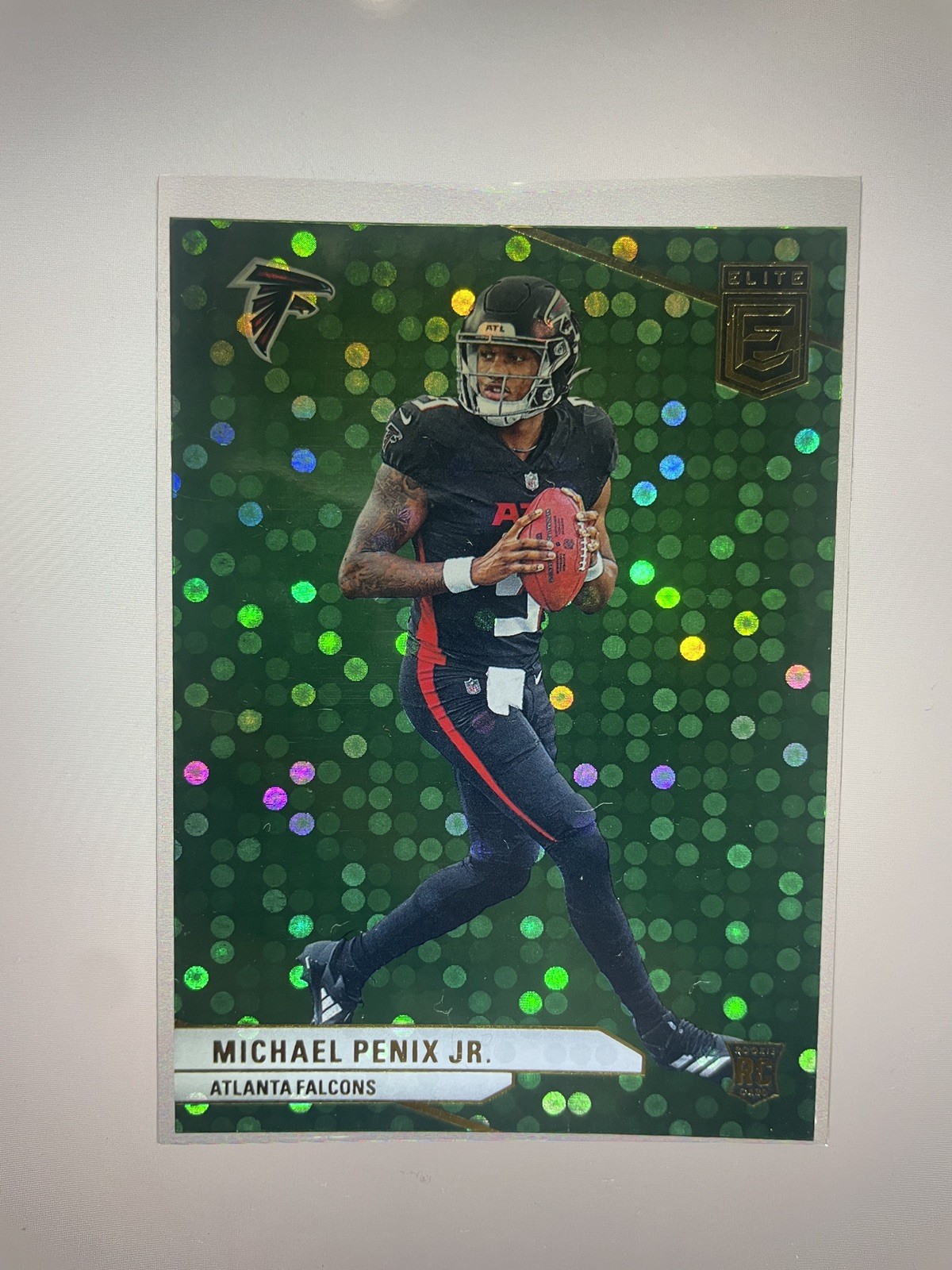 Michael Penix Jr. 2024 Panini Donruss Elite #125 Green Disco (RC) Rookie