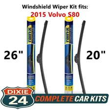 Rain-X Longitude Windshield Wiper Kit fits: 2015 Volvo S80 (26" & 20")