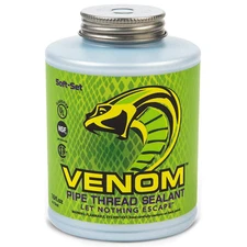 Venom Pro-Grade Pipe Thread Sealant, Soft-Set, High Viscosity, Low Odor, for All