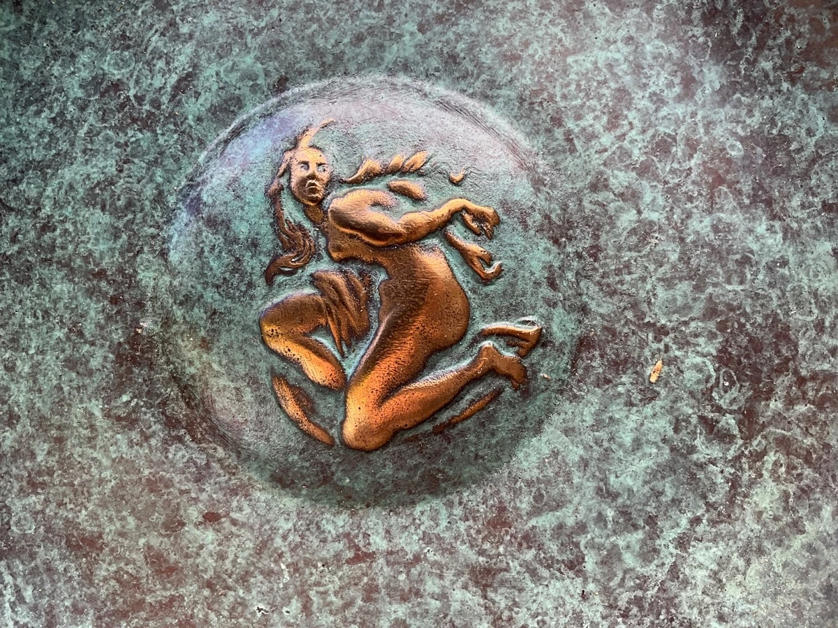 Seltener Bronze-Wandteller (Rudolf Kaesbach 1873 - 1955)