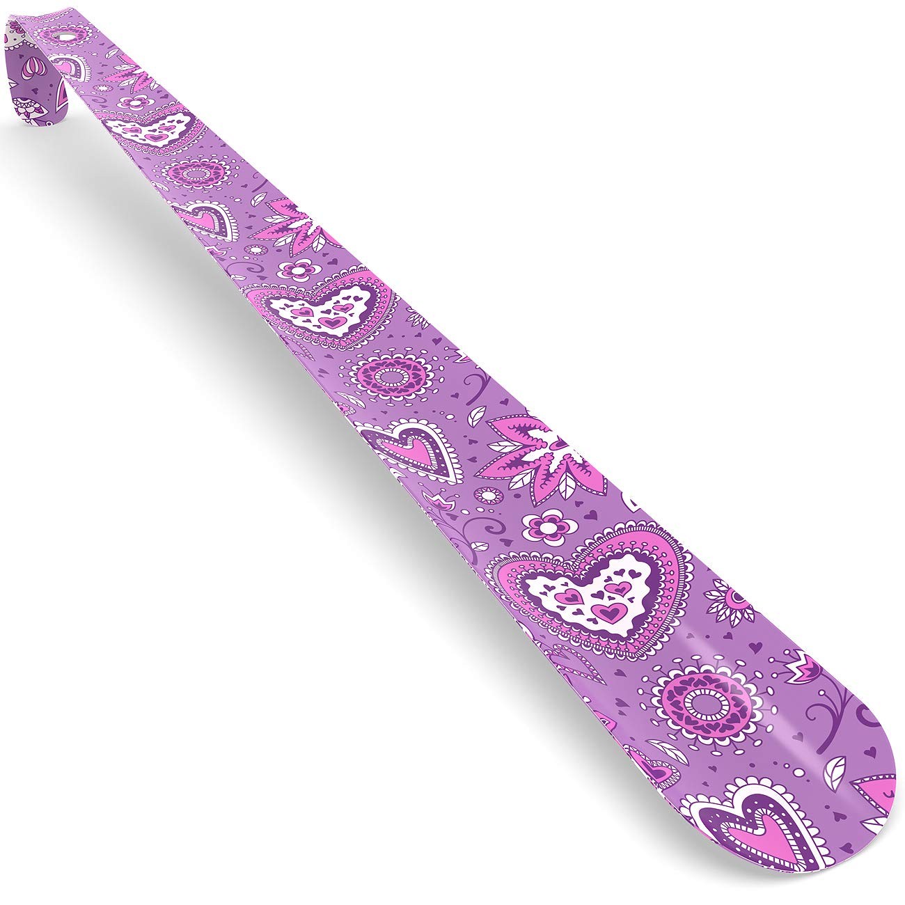 Premium Long Handle Metal Shoe Horn For Seniors, Women, Men, Kids | 16.5" Inc...