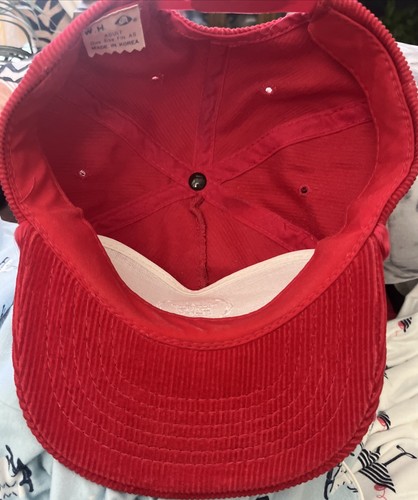Vintage rot Cadillac Snapback Mütze Baseball Cap Cord Autos Racing Escalade - Bild 4 von 5