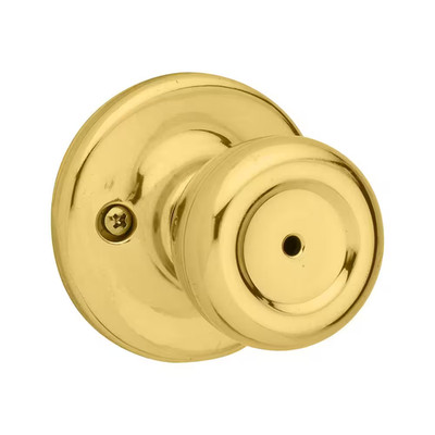 Brass Mobile Home Polished Bed/Bath Door Knob with Microban Antimicrobial Techno