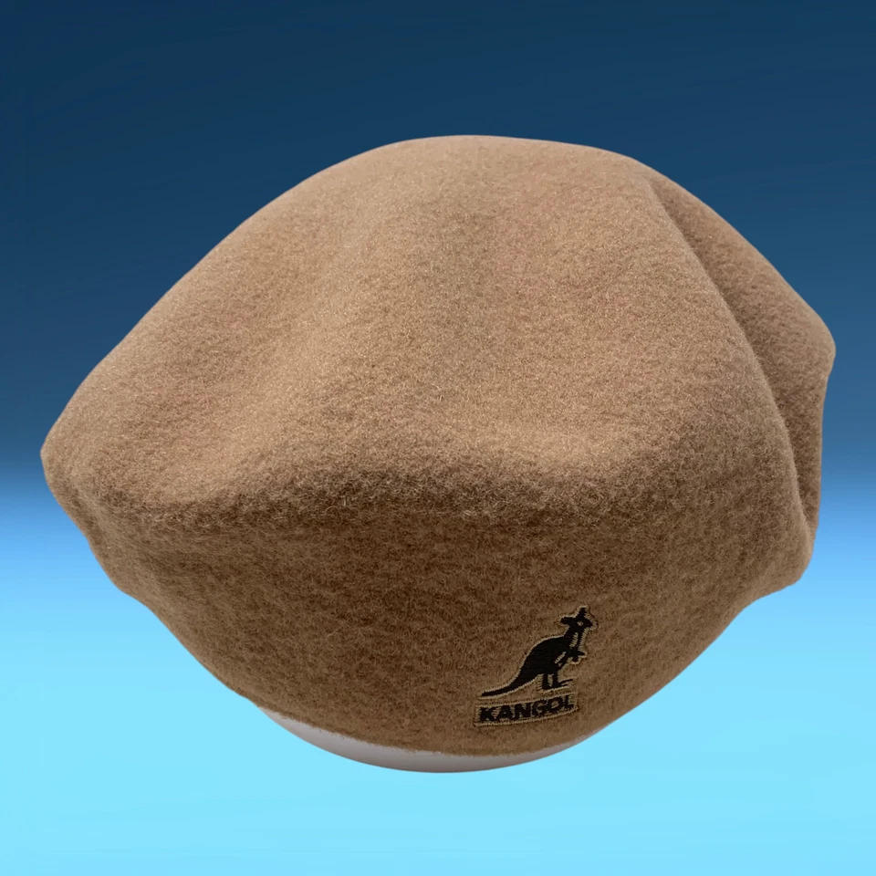 Gorra de Newsboy Plana Kangol De Colección Talla M Tostada 100% Lana Hip Hop Cabbie Clásica 504 Foto 4 de 4