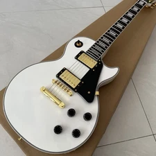 Custom LP electric guitar, rosewood fingerboard, white guitar, shipped from USA