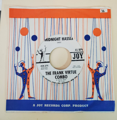 Frank Virtue Combo MIDNIGHT HASSLE / MAN HUNT (PROMO ROCK 45) #275 PLAYS VG++