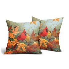 s Throw Pillow Covers Set of 2 18"x18" Autumn 18" x 18" Pack of 2 Fall Bird