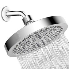 Fixed Round Shower Head 6-inch Replacement Overhead Rainfall Rain Shower Head