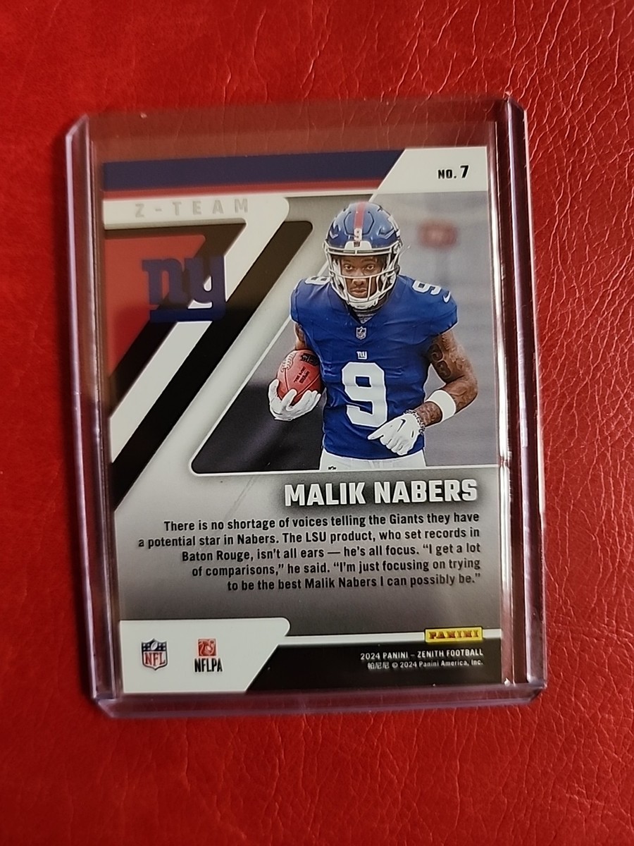 吉納くん　ルーキー 2024 Zenith FOTL Malik Nabers Rookie Card RC New York Giants