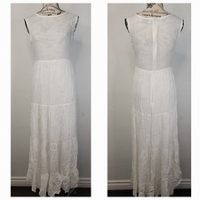 Urban Outfitters Maxi Dress Sz XS Semi Sheer Cottage Bohemian Tiered Ethereal