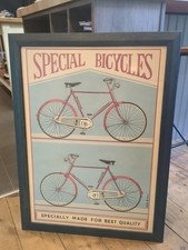 A2 Framed Bicycle Print. Vintage Style Ideal For Bike Enthusiasts.