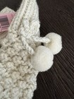 New w/Tags Juicy Couture Knit Long Arm Length Crochet Mittens Ivory Wool Pom Pom — photo 3